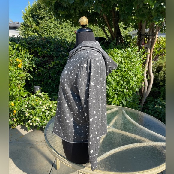 Aqua Star Print Pullover Hoodie - size XS - Picture 3 of 4